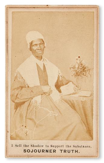 (SLAVERY AND ABOLITION.) SOJOURNER TRUTH. BAUMFRE, ISABELLA. I Sell the Shadow to Support the Substance.